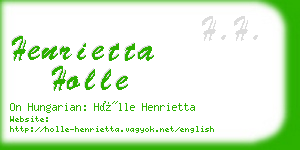 henrietta holle business card